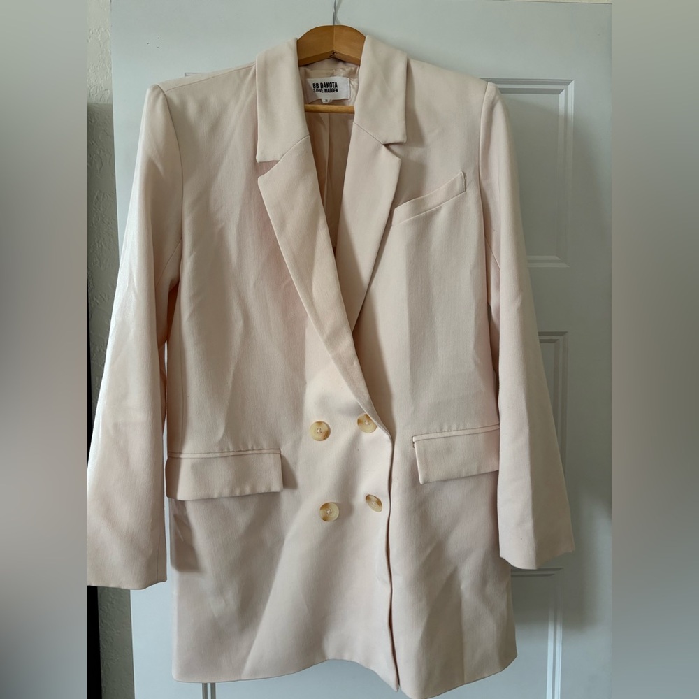 Women's Cream Blazer Coat